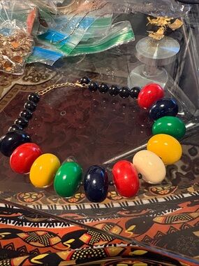 Multicolor Bead Statement Necklace - Women Jewelry